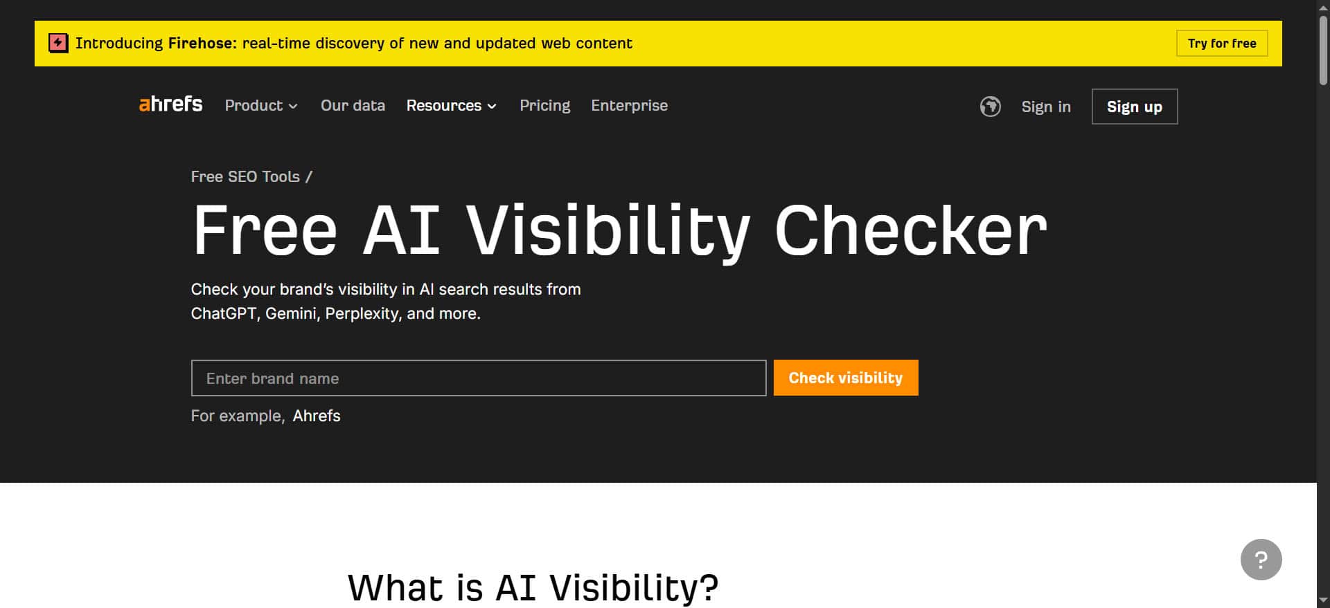 Free AI Visibility Checker